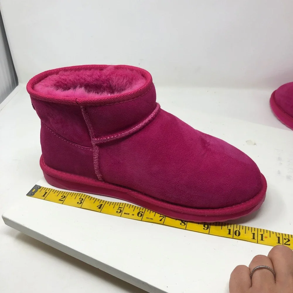 EMU Australia Stinger Micro Boots Womens Size 9 Pink Sheepskin Cozy Comfort